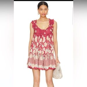 Free People Red Floral Dress